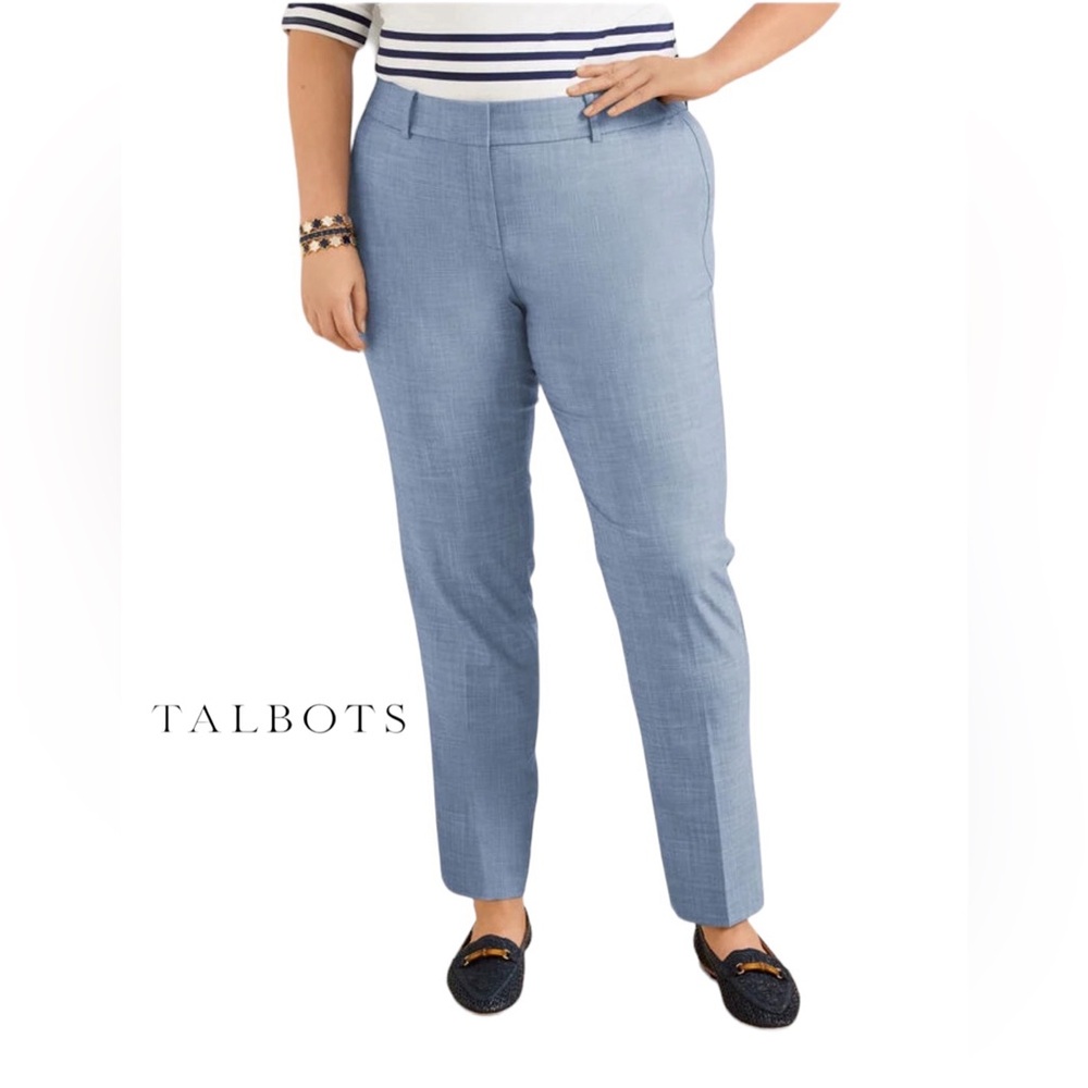 Talbots EUC High Waist Hampshire Ankle Pants 22w Blue